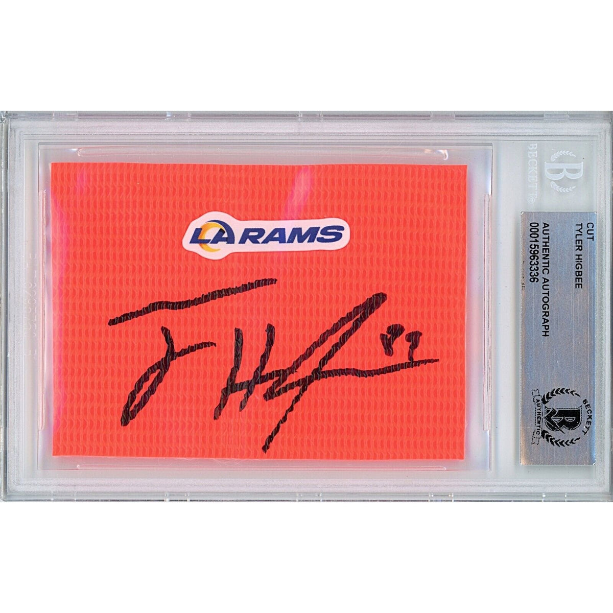 Tyler Higbee Los Angeles Rams Autographed Trading Card Beckett BAS
