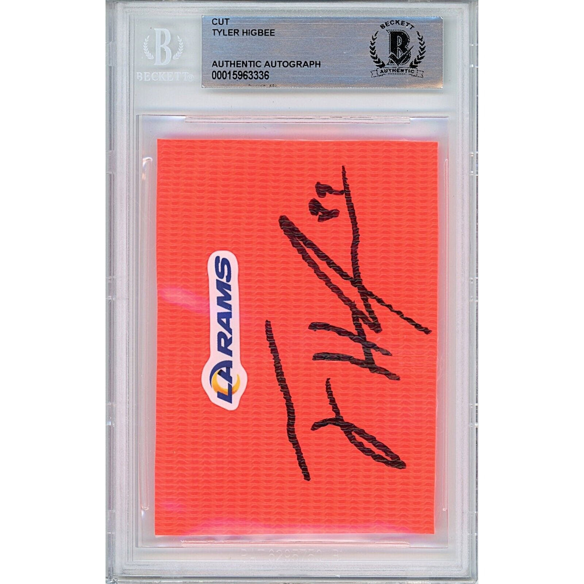 Tyler Higbee Los Angeles Rams Signed Trading Card Beckett BAS