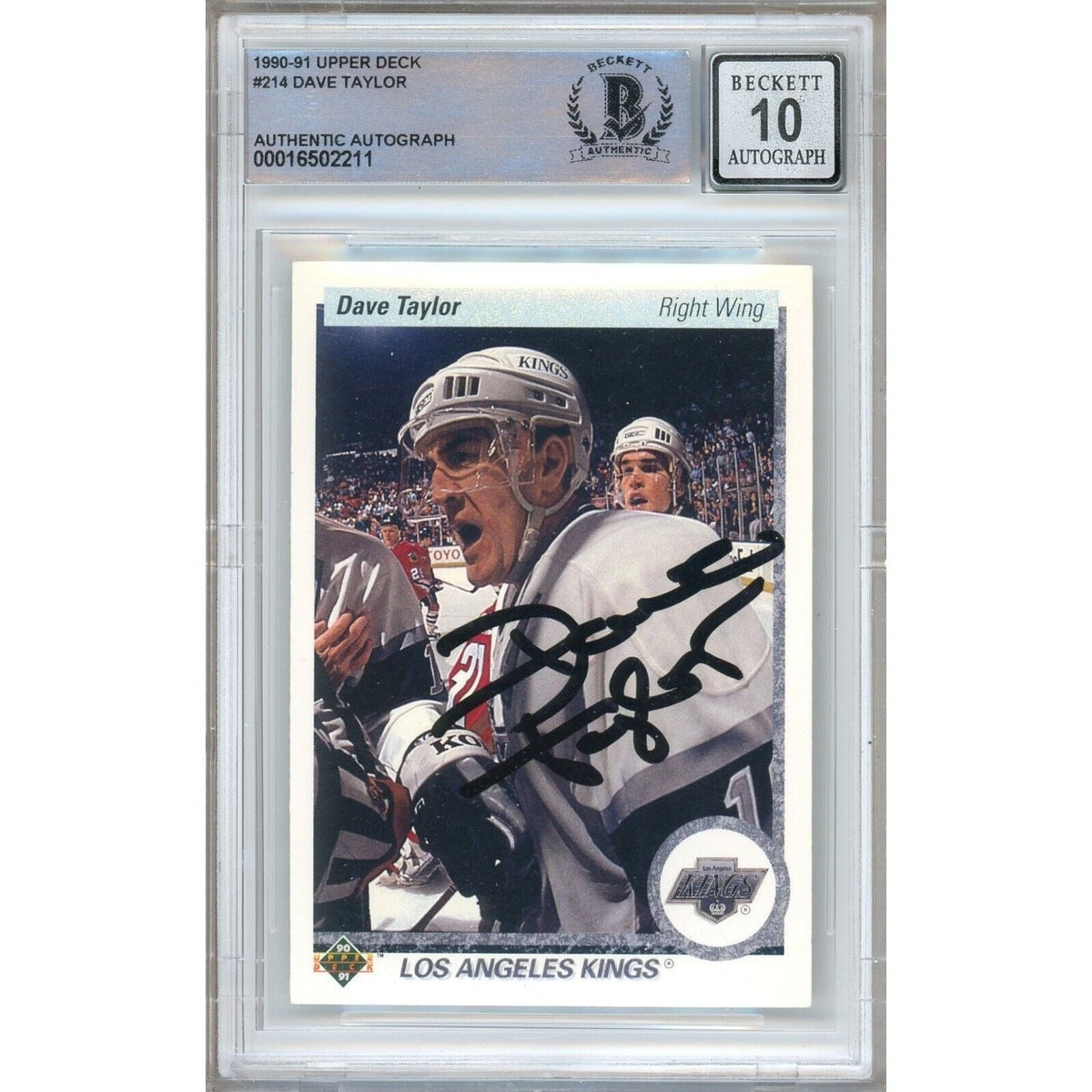 Dave Taylor Upper Deck Autographed Trading Card Beckett BGS