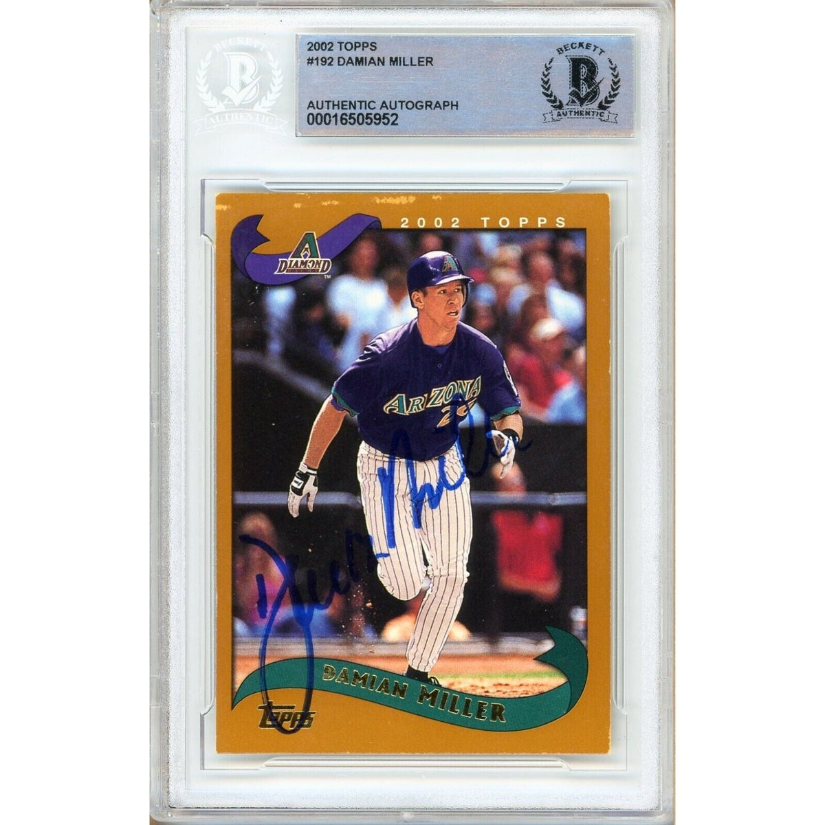 Damian Miller Autographed Trading Card Beckett BAS