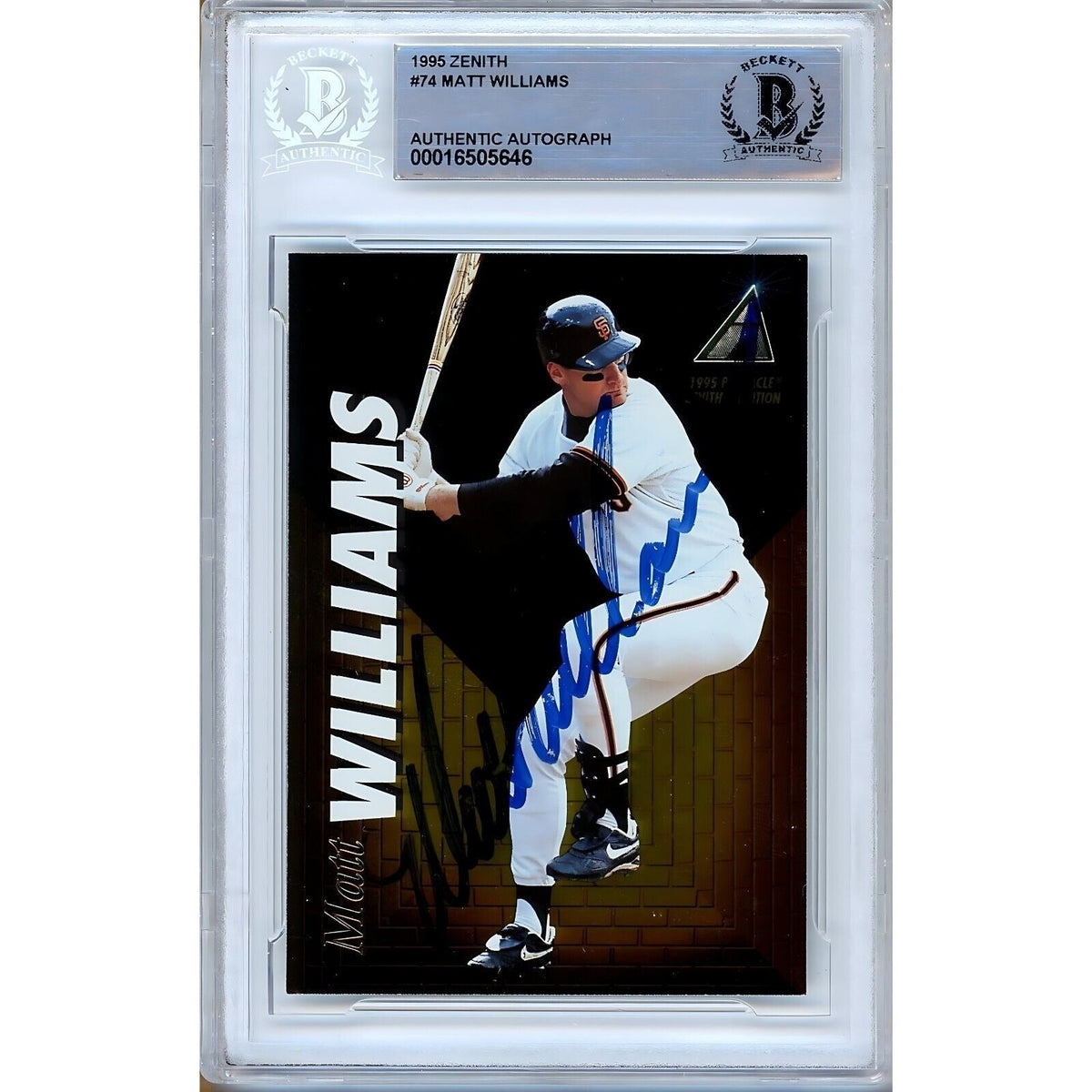 Matt Williams San Francisco Giants Autographed Trading Card Beckett BAS