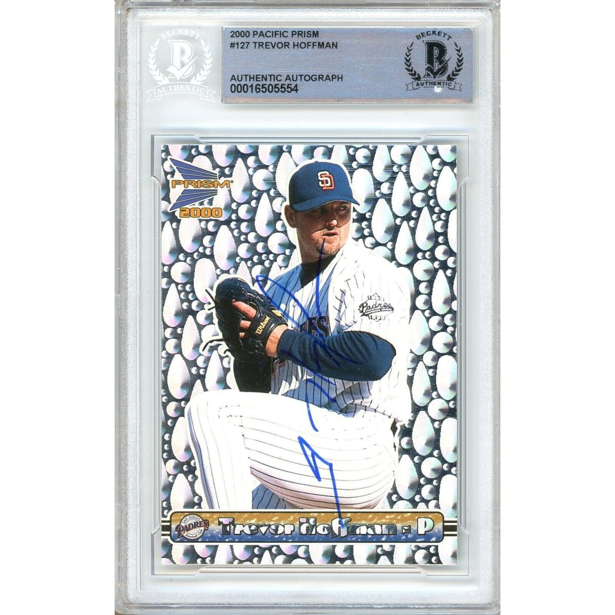 Trevor Hoffman San Diego Padres Autographed Trading Card Beckett BAS
