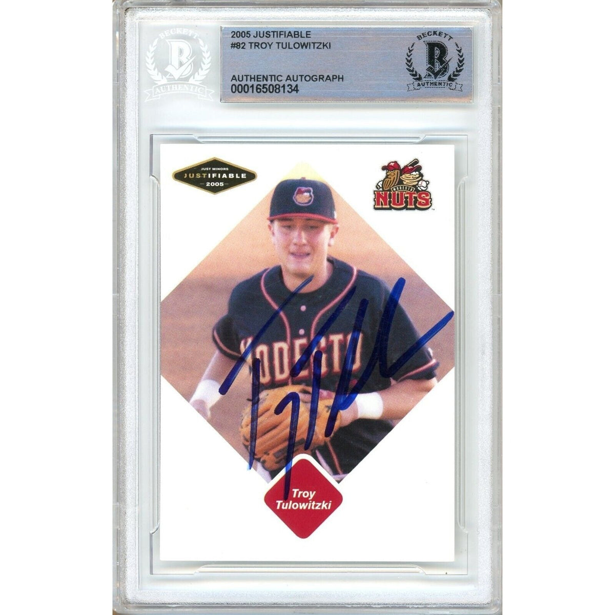 Troy Tulowitzki Colorado Rockies Signed Autographed Trading Card Beckett BAS
