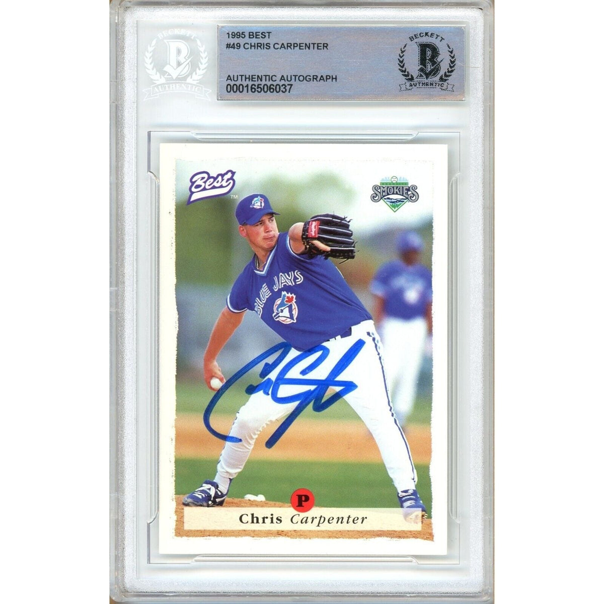 Chris Carpenter Team Best Autographed Trading Card Beckett BAS