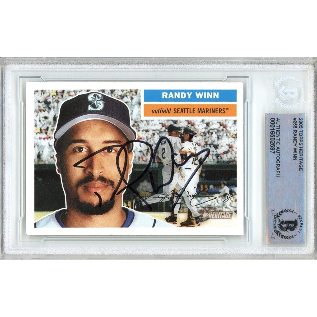 Randy Winn Seattle Mariners Signed Autographed Trading Card Beckett BAS