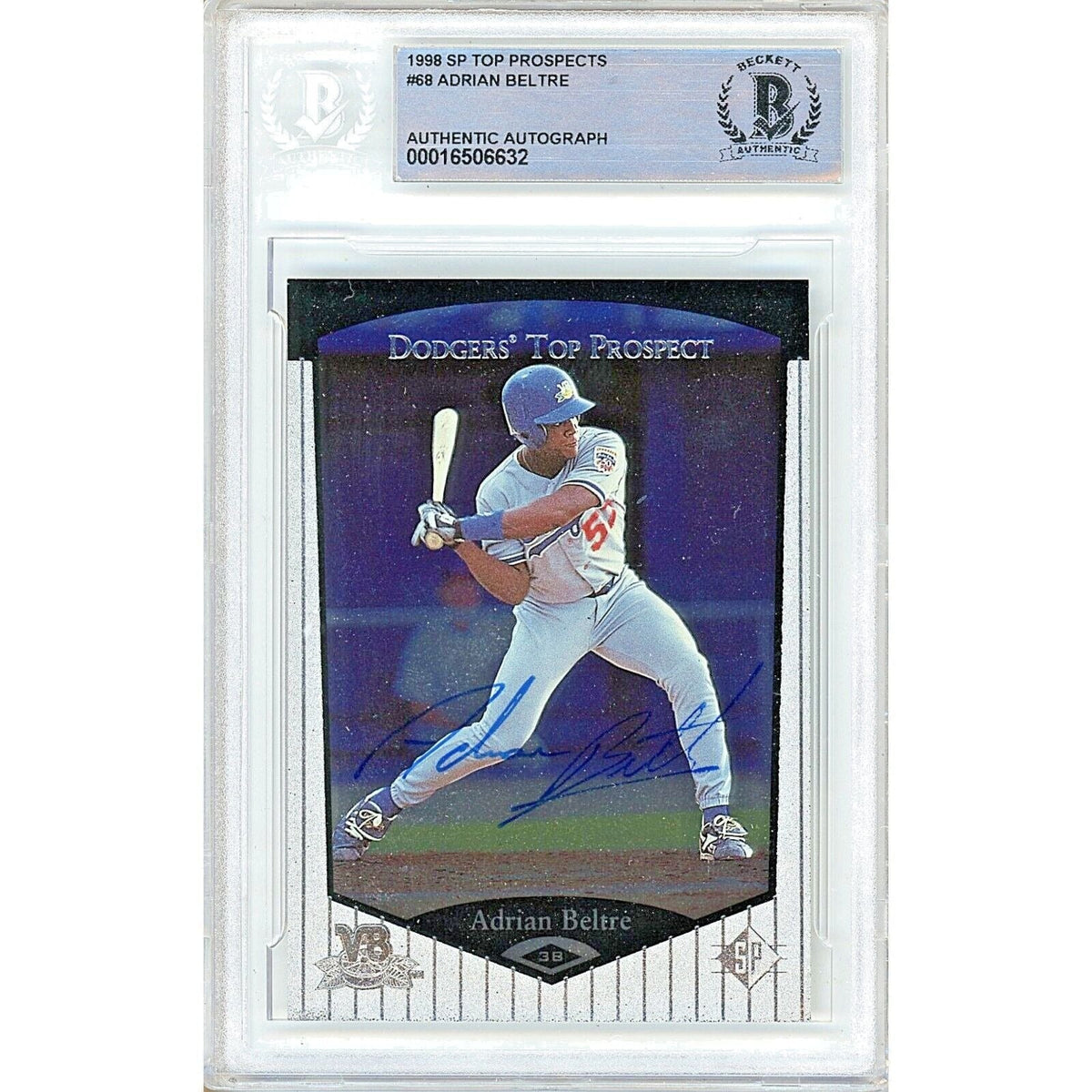 Adrian Beltre Top Prospects Autographed Trading Card Beckett BAS