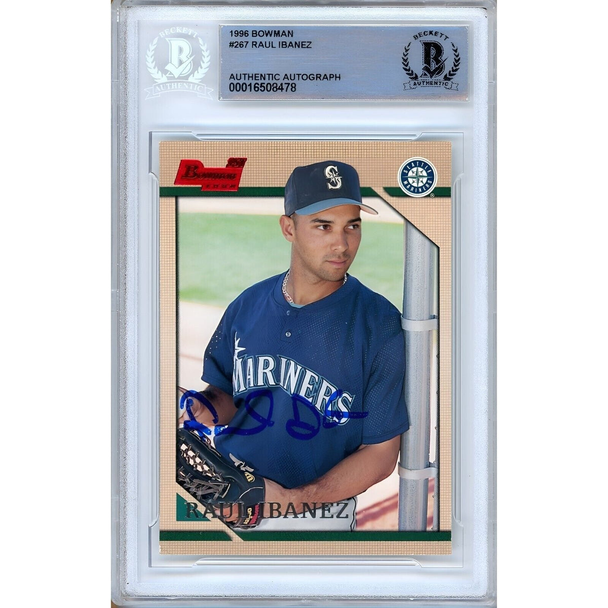 Raul Ibanez Seattle Mariners Signed Autographed Trading Card Beckett BAS