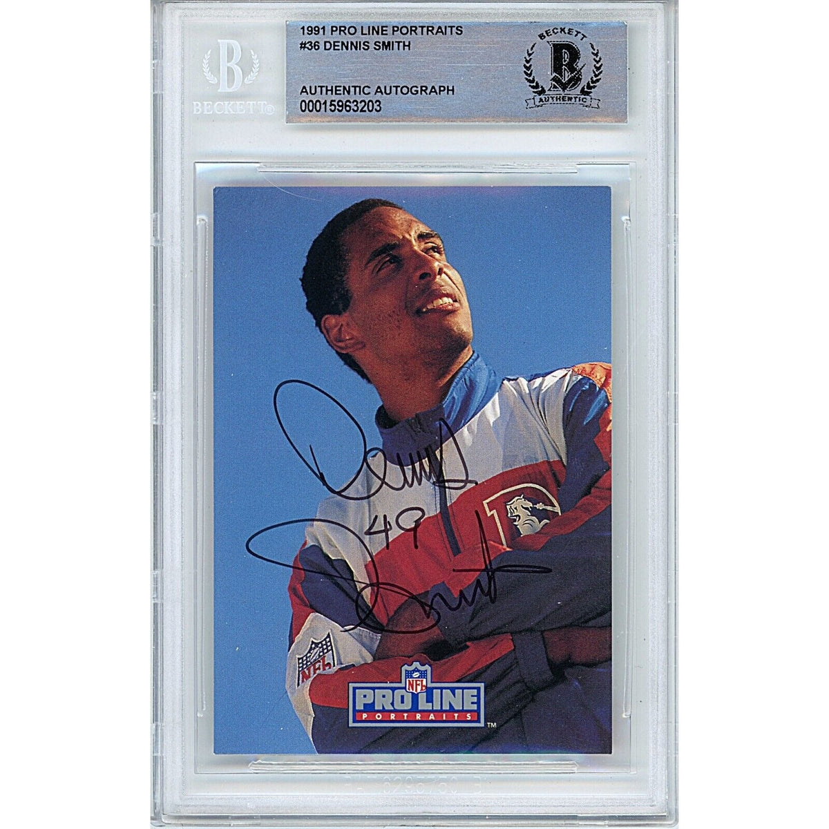 Dennis Smith Pro Line Portraits Autographed Trading Card Beckett BAS