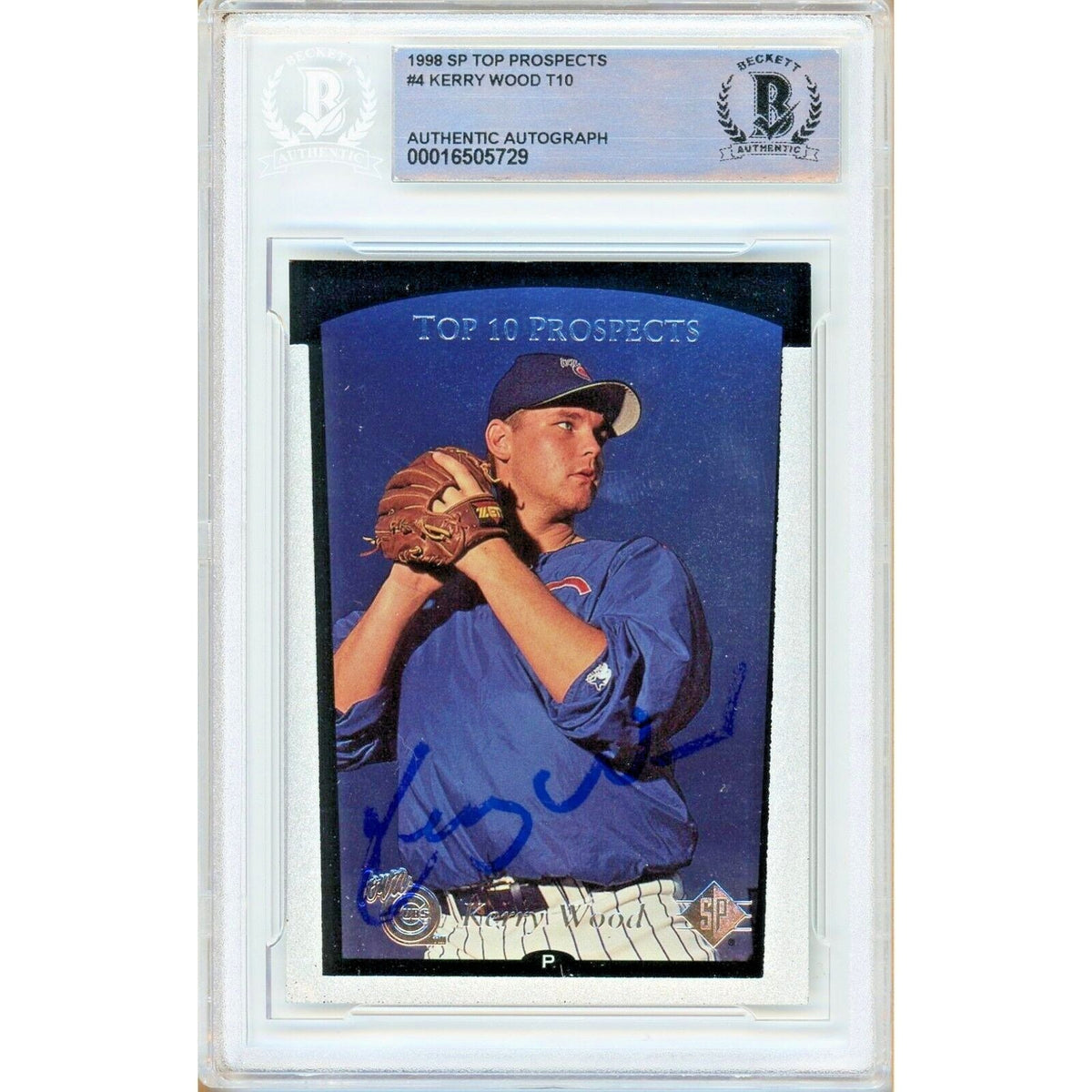 Kerry Wood Upper Deck Autographed Trading Card Beckett BAS