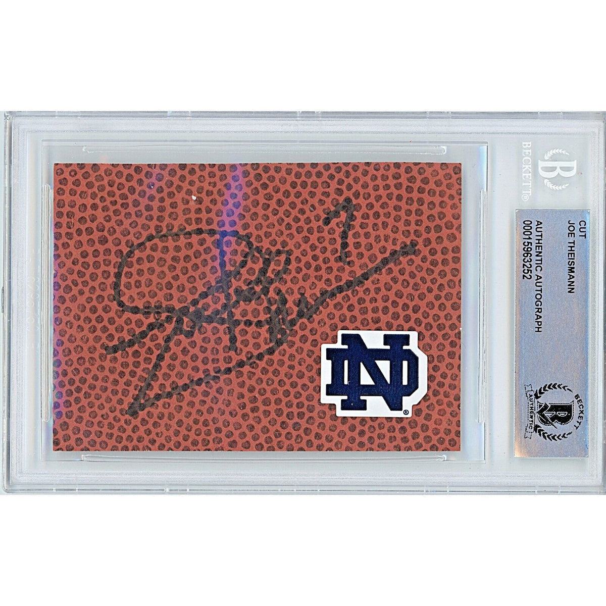 Joe Theismann Autographed Trading Card Beckett BAS