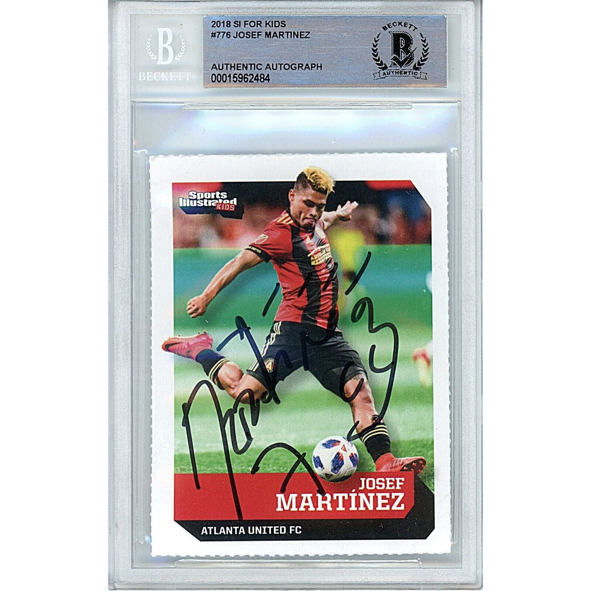 Josef Martinez Sports Illustrated Autographed Trading Card Beckett BAS