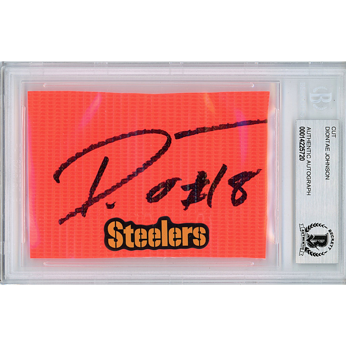 Diontae Johnson Pittsburgh Steelers Signed Autographed Cut Signature Beckett BAS