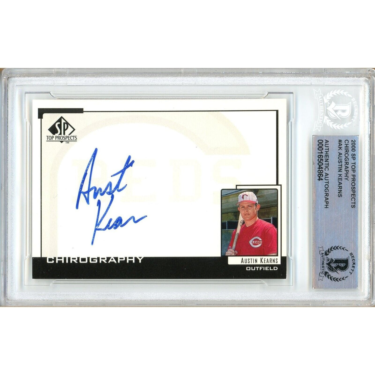 Austin Kearns Top Prospects Chirography Autographed Trading Card Beckett BAS