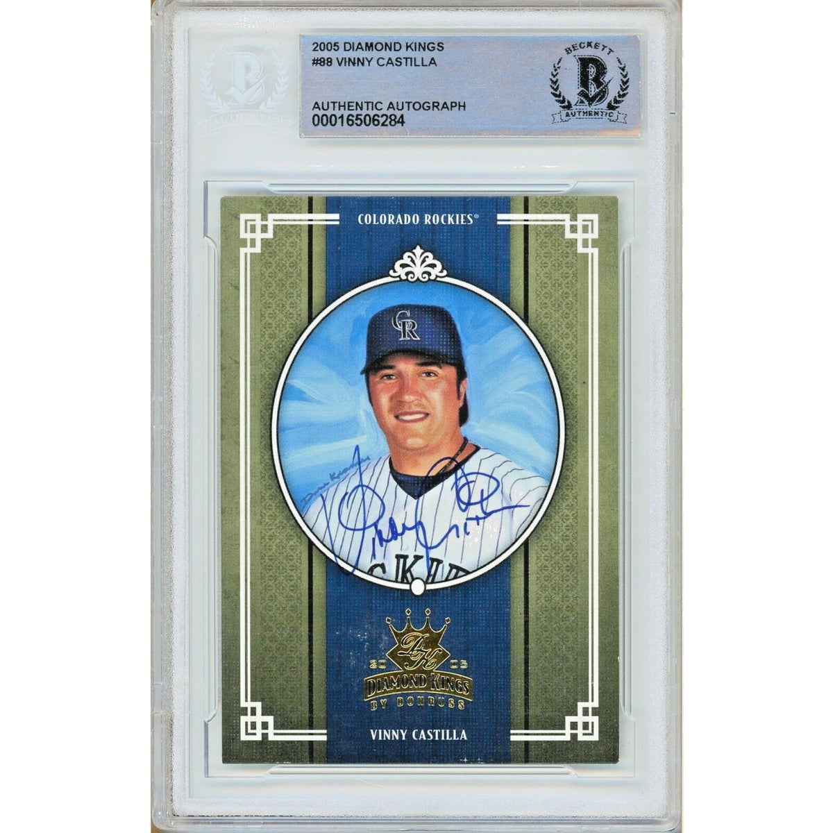 Vinny Castilla Colorado Rockies Signed Autographed Trading Card Beckett BAS