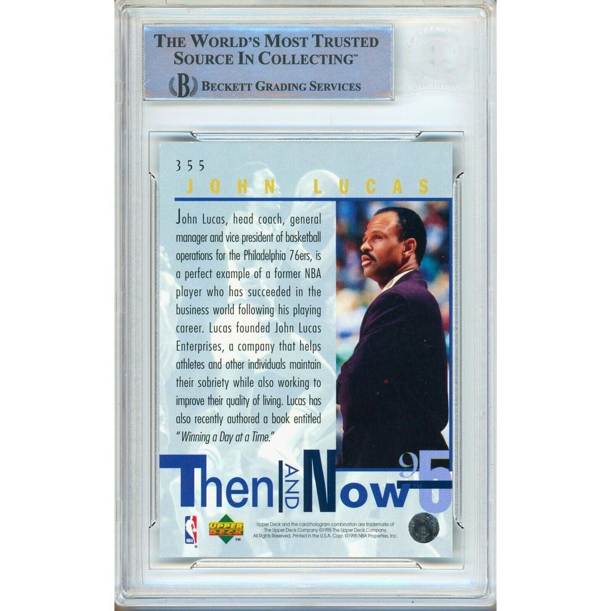 John Lucas Upper Deck Signed Trading Card Beckett BGS