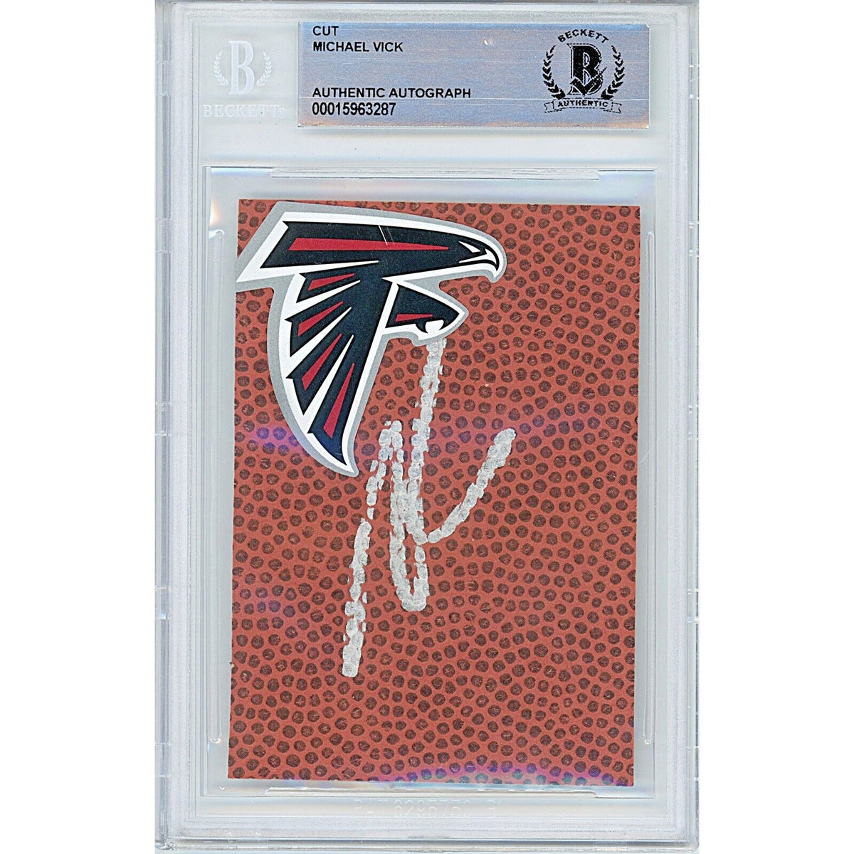 Michael Vick Atlanta Falcons Signed Autographed Cut Signature Beckett BAS