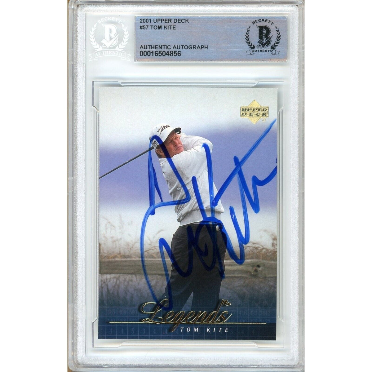 Tom Kite Signed Autographed Trading Card Beckett BAS