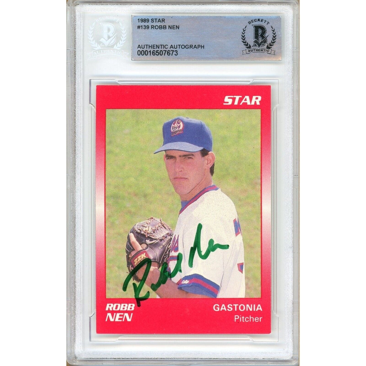 Robb Nen Texas Rangers Signed Autographed Trading Card Beckett BAS