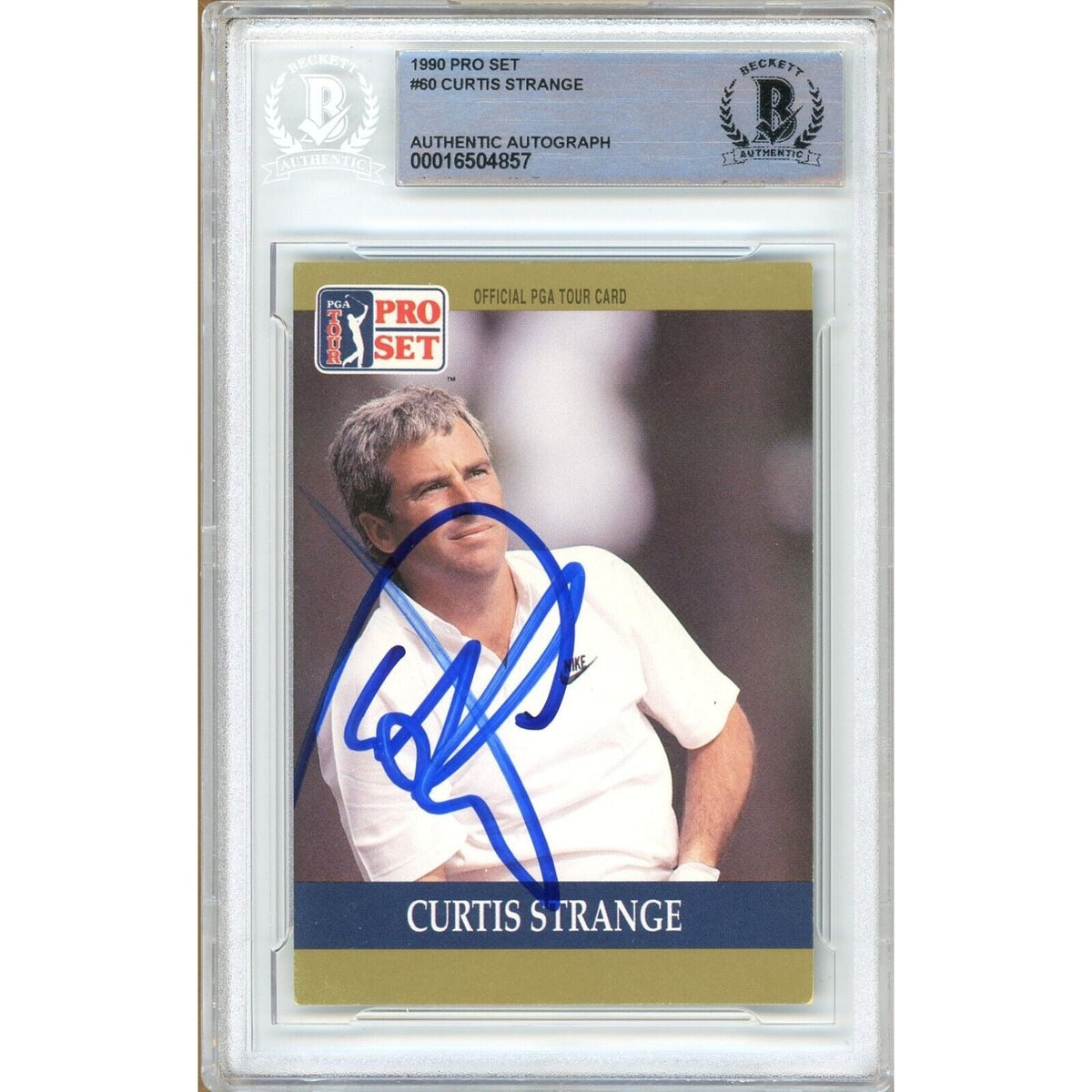 Curtis Strange Pro Set Autographed Trading Card PSA