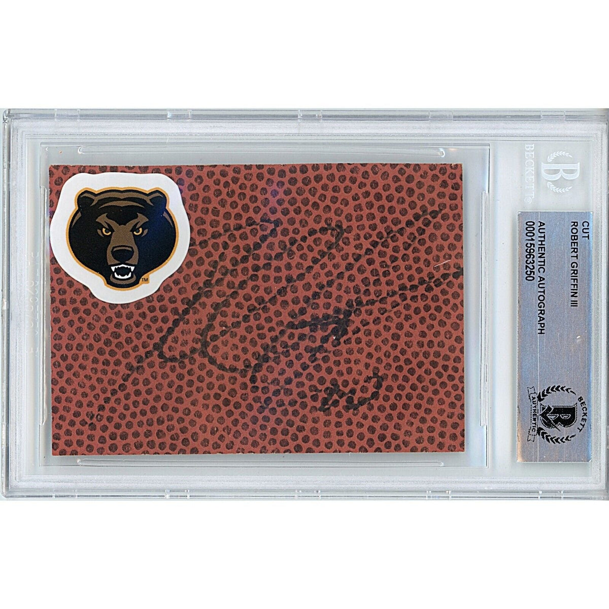 Robert Griffin Autographed Cut Signature Beckett BAS
