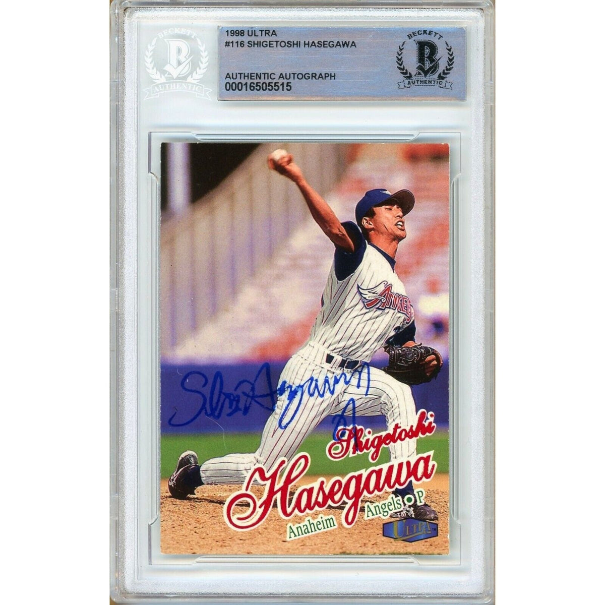 Shigetoshi Hasegawa Autographed Trading Card Beckett BAS