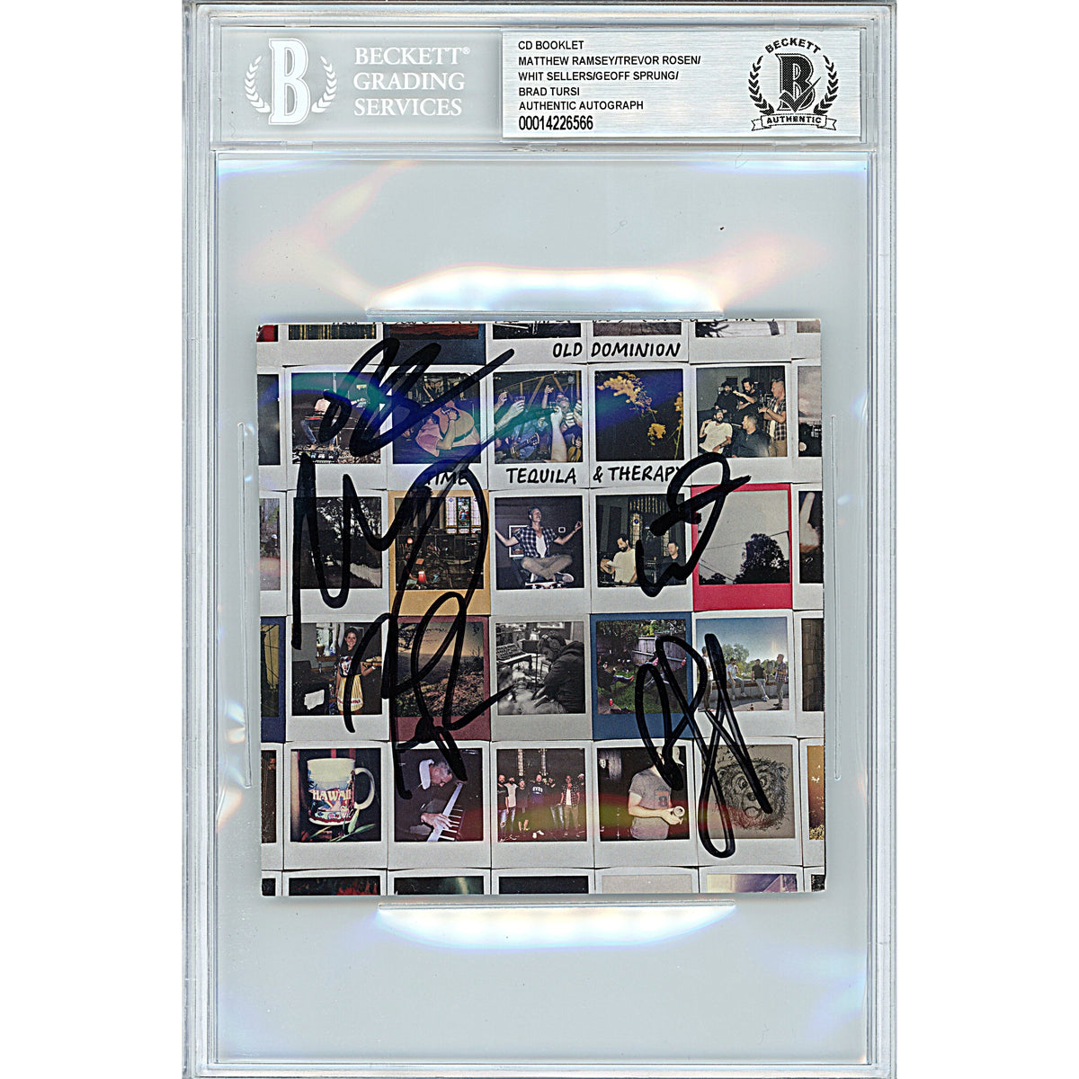 Old Dominion Signed Time Tequila Autographed Photo Beckett BAS