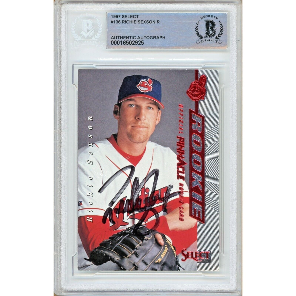 Richie Sexson Cleveland Indians Signed Autographed Trading Card Beckett BAS