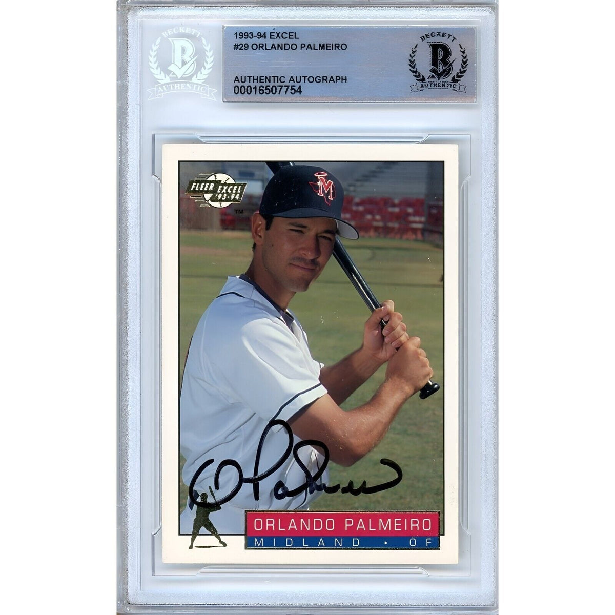 Orlando Palmeiro Autographed Trading Card Beckett BAS