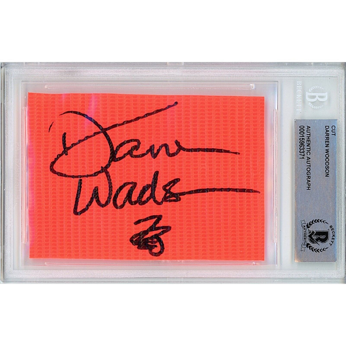 Darren Woodson Dallas Cowboys Autographed Trading Card Beckett BAS