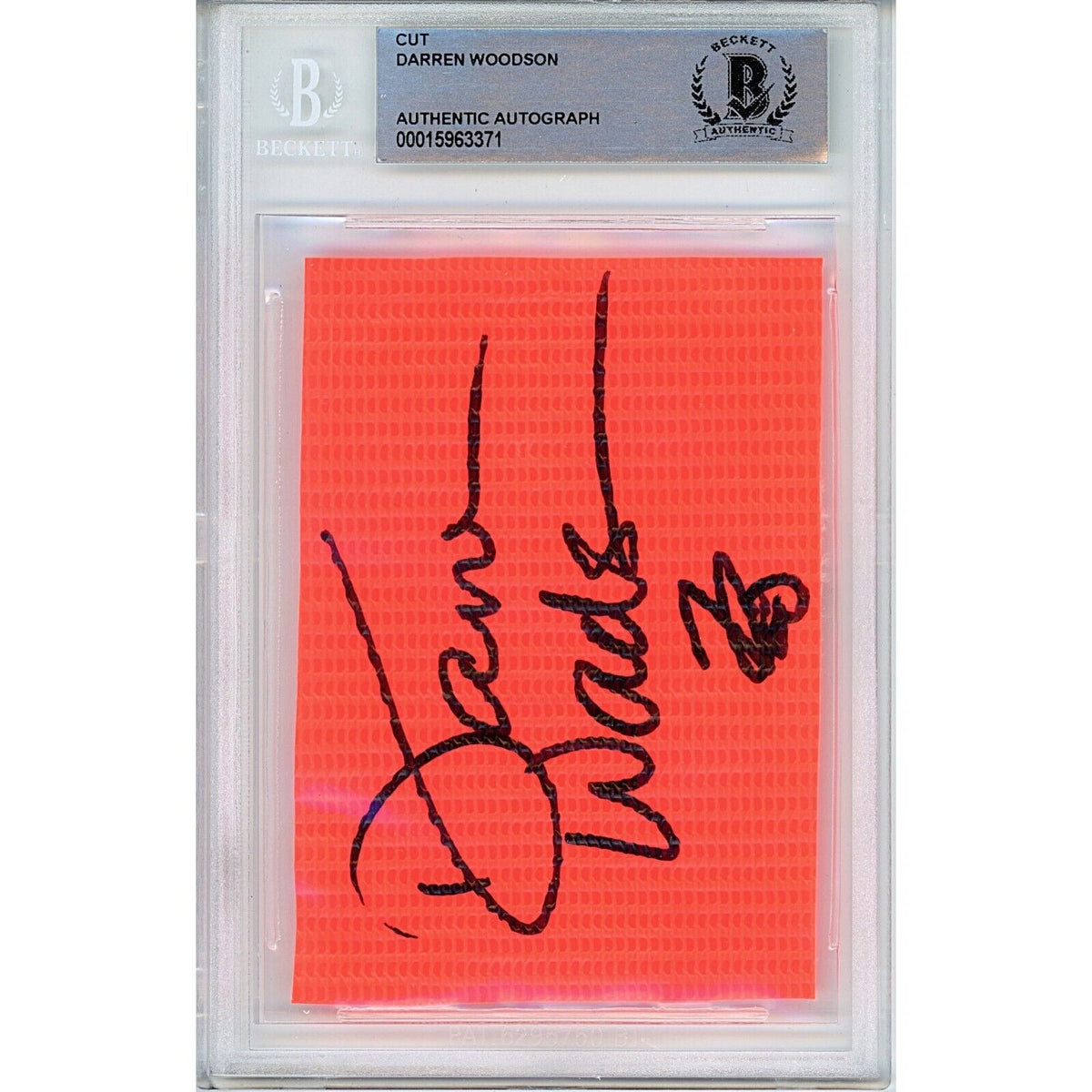Darren Woodson Dallas Cowboys Autographed Signed Trading Card Beckett BAS