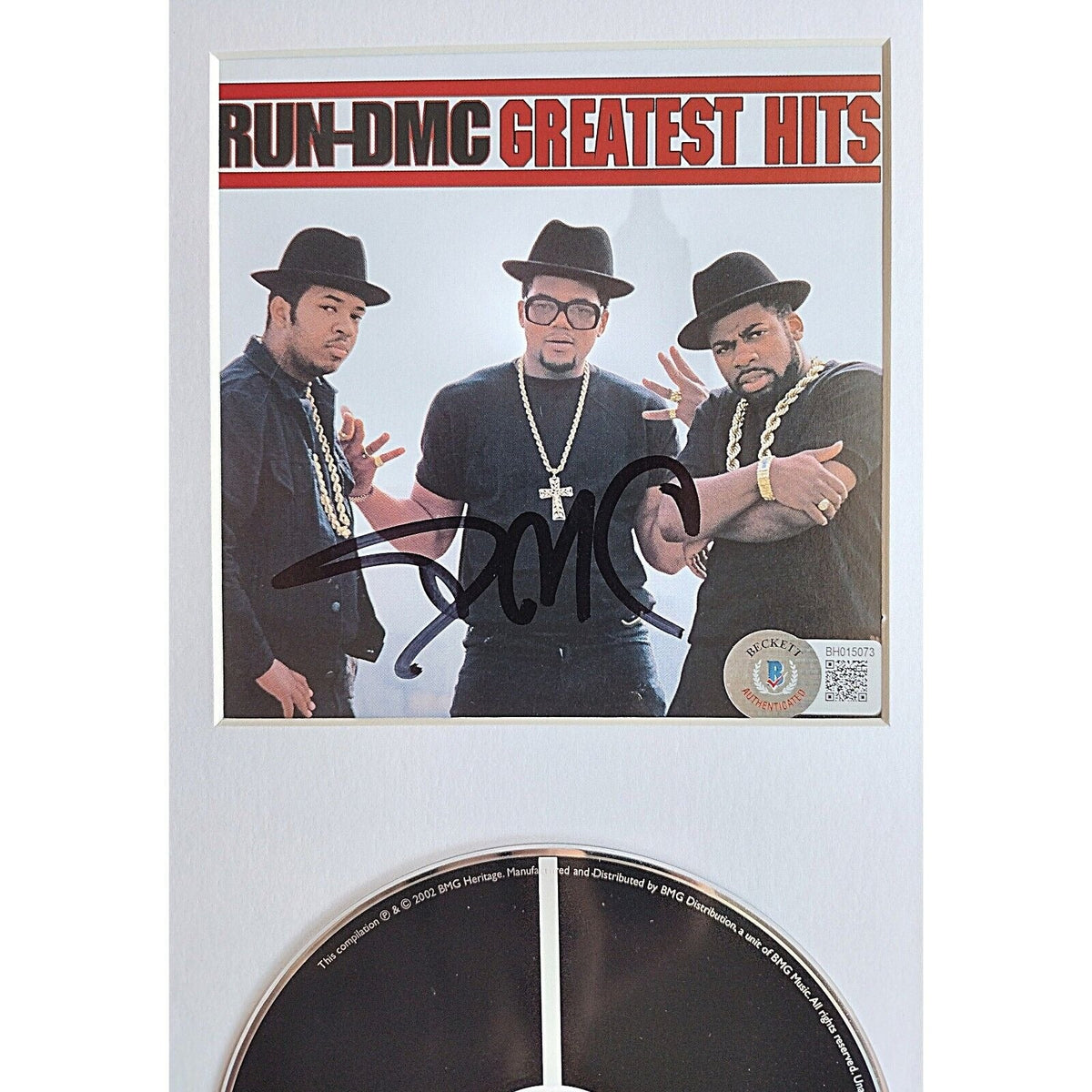 Run Greatest Hits Album Darryl Autograph Cd Beckett BAS