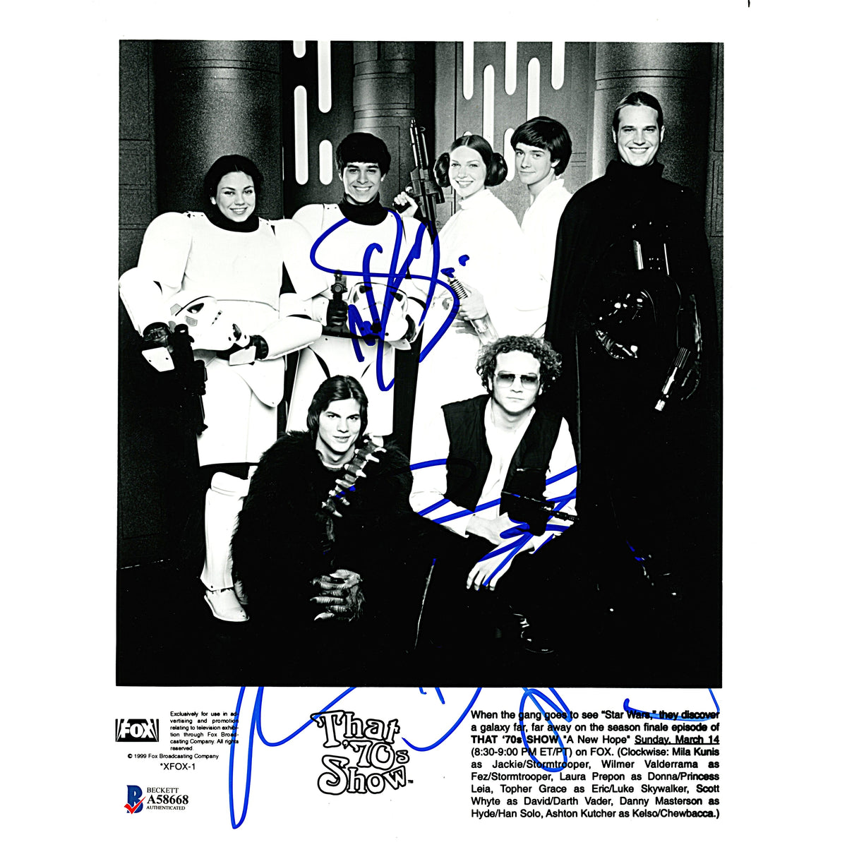 That Show Cast Autographed Photo Beckett BAS