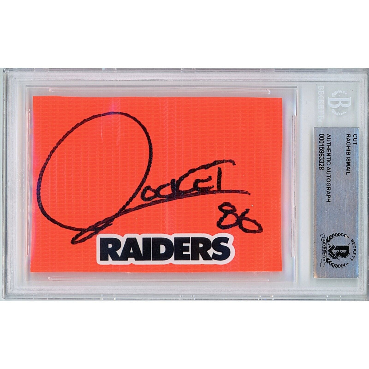Raghib Rocket Ismail Las Vegas Autographed Trading Card Beckett BAS