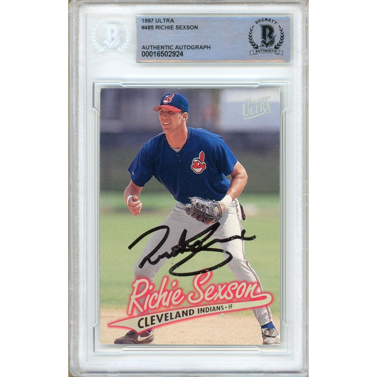 Richie Sexson Cleveland Indians Signed Autographed Trading Card Beckett BAS