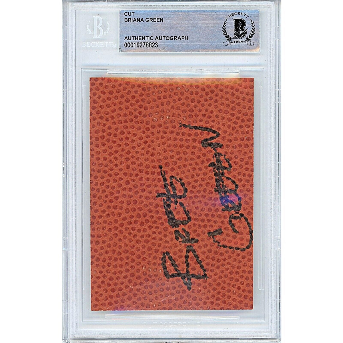 Briana Bree Green Autographed Trading Signed Card Beckett BAS