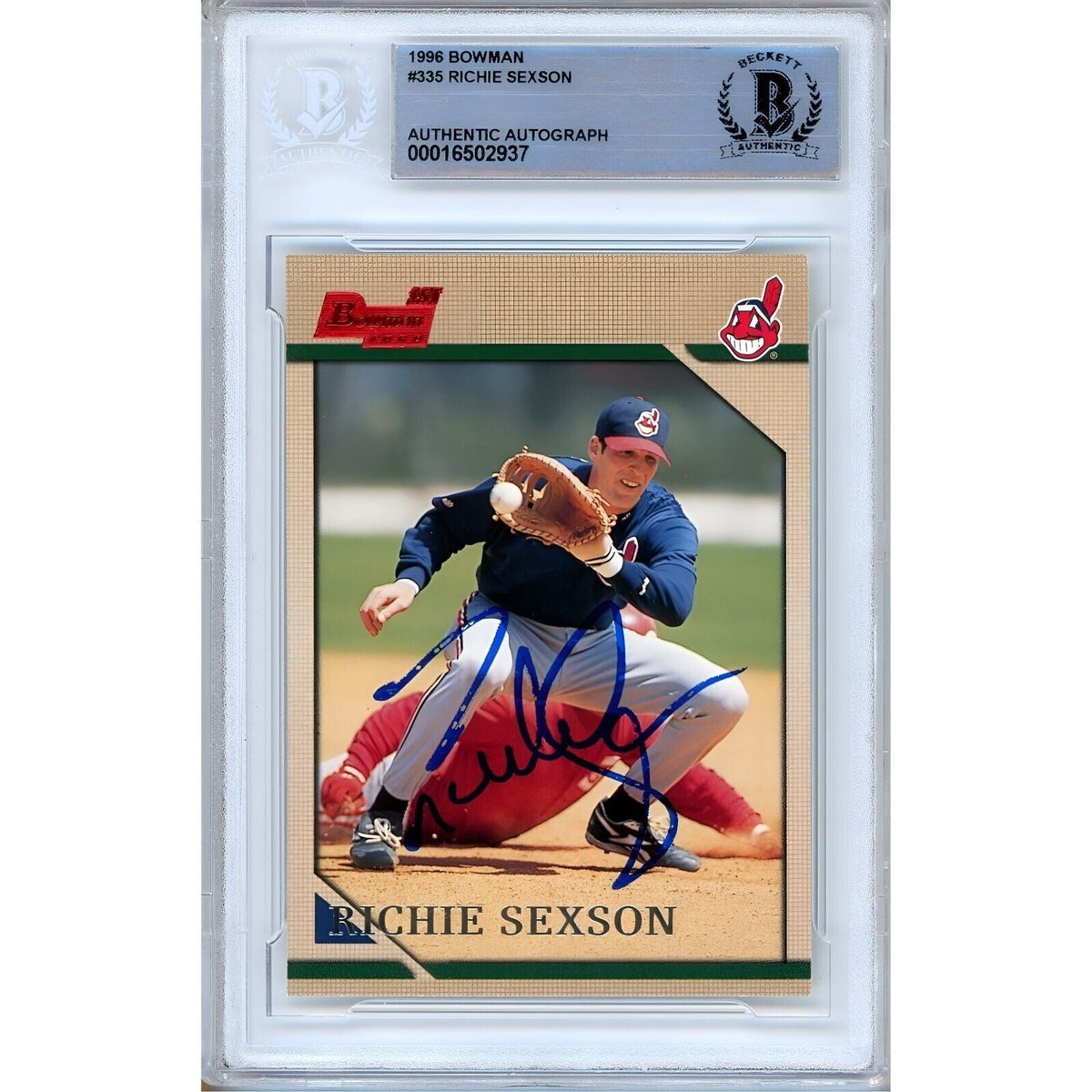 Richie Sexson Cleveland Indians Signed Autographed Trading Card Beckett BAS