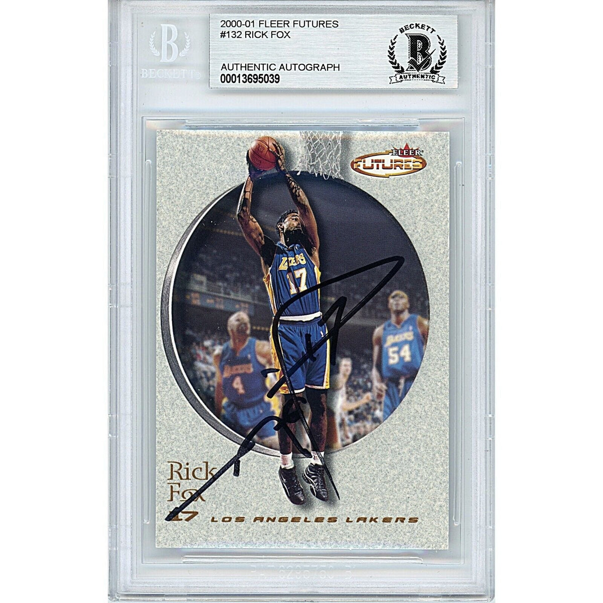 Rick Fox Los Angeles Lakers Autographed Trading Card Beckett BAS