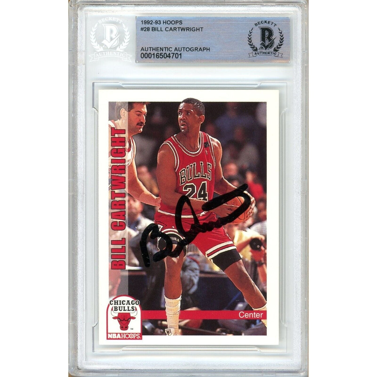 Bill Cartwright Chicago Bulls Autographed Trading Card Beckett BAS
