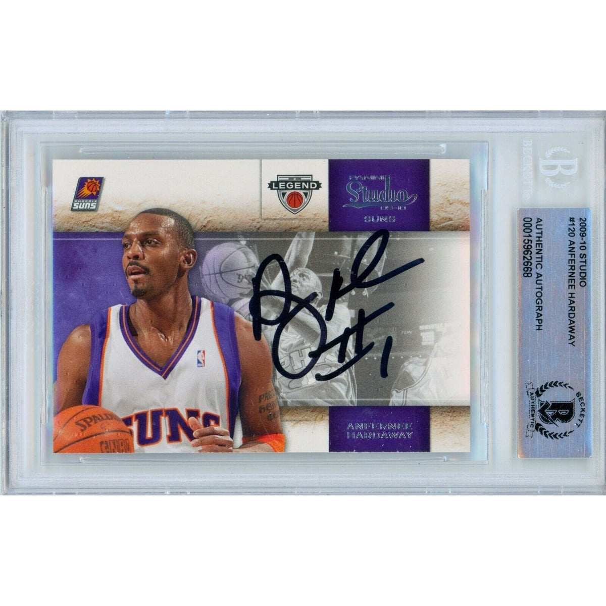 Penny Anfernee Hardaway Phoenix Suns Autographed Trading Card Beckett BAS