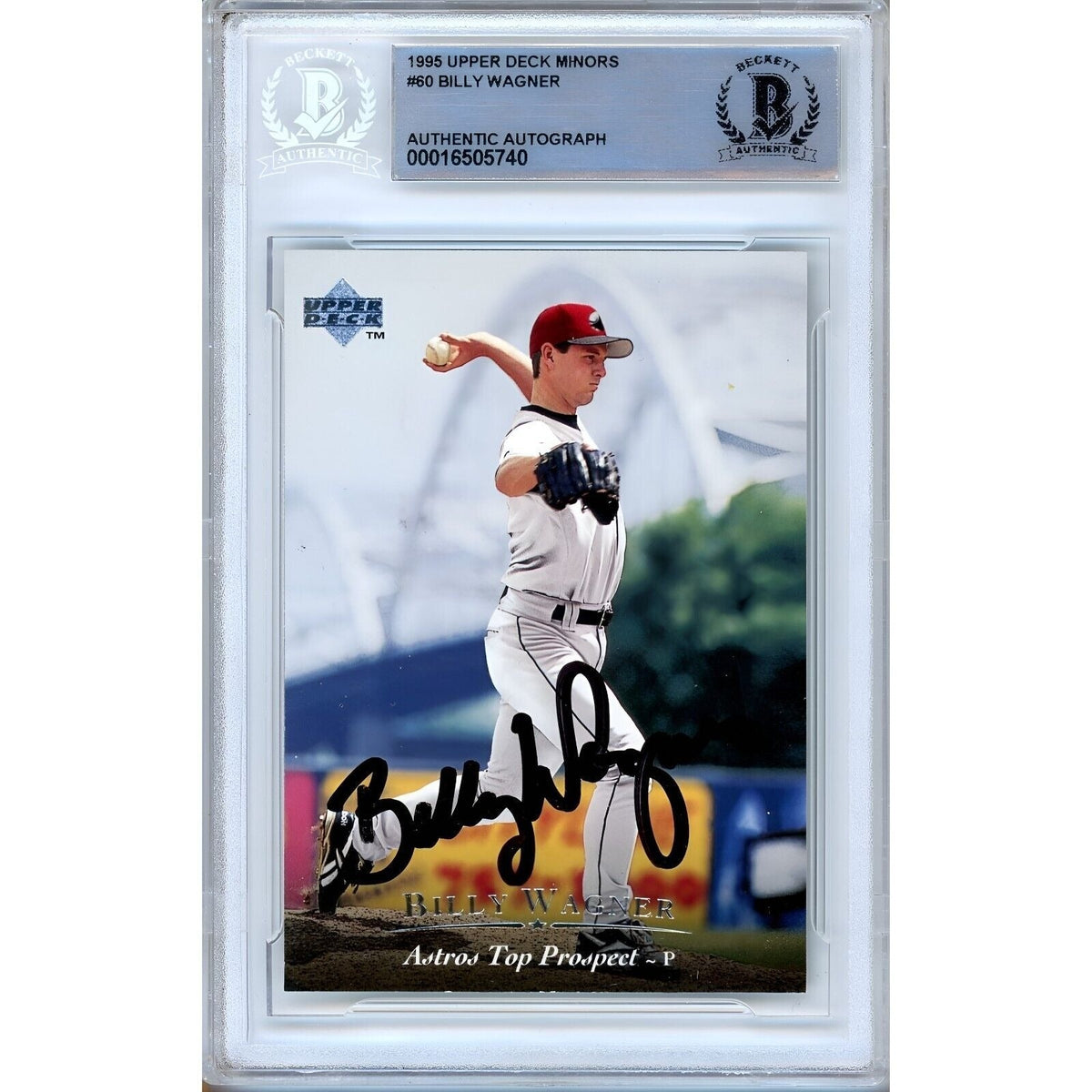 Billy Wagner Upper Deck Minors Autographed Trading Card Beckett BAS