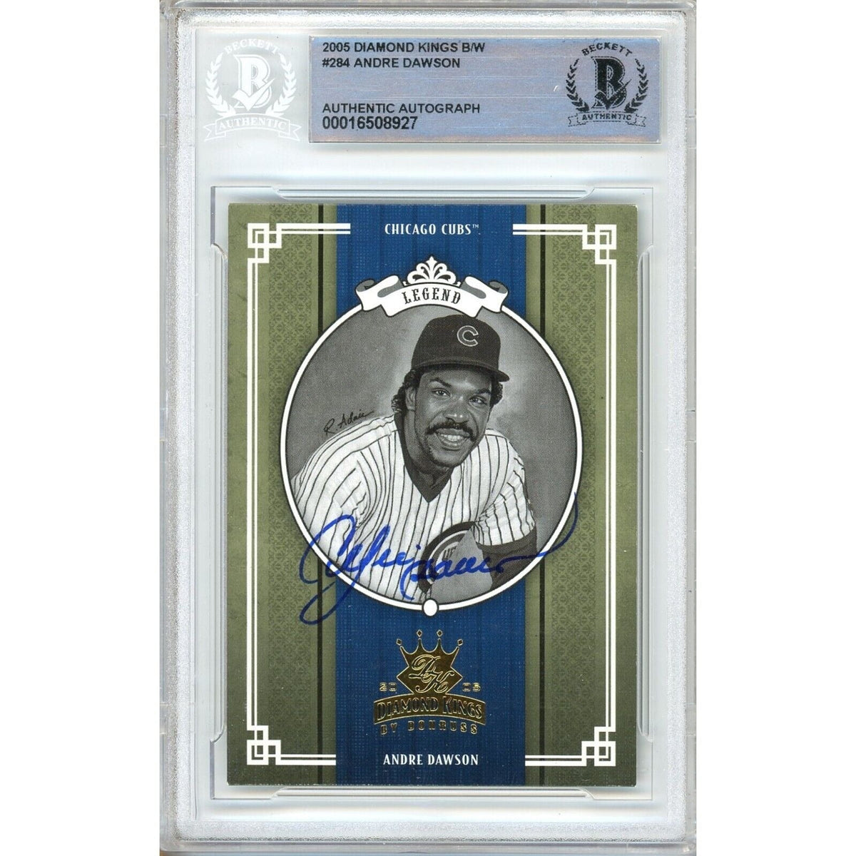 Andre Dawson Donruss Diamond Kings Autographed Trading Card Beckett BGS