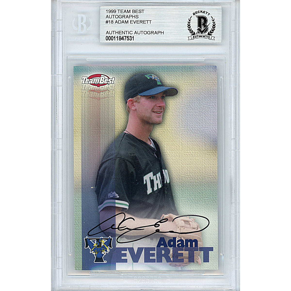 Adam Everett Team Best Autographed Trading Card Beckett BGS