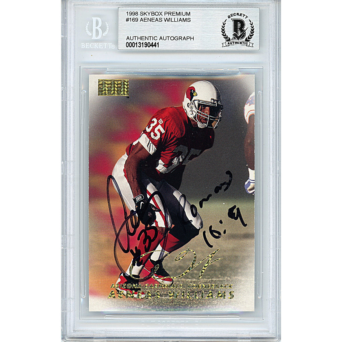 Aeneas Williams Skybox Premium Autographed Trading Card Beckett BGS