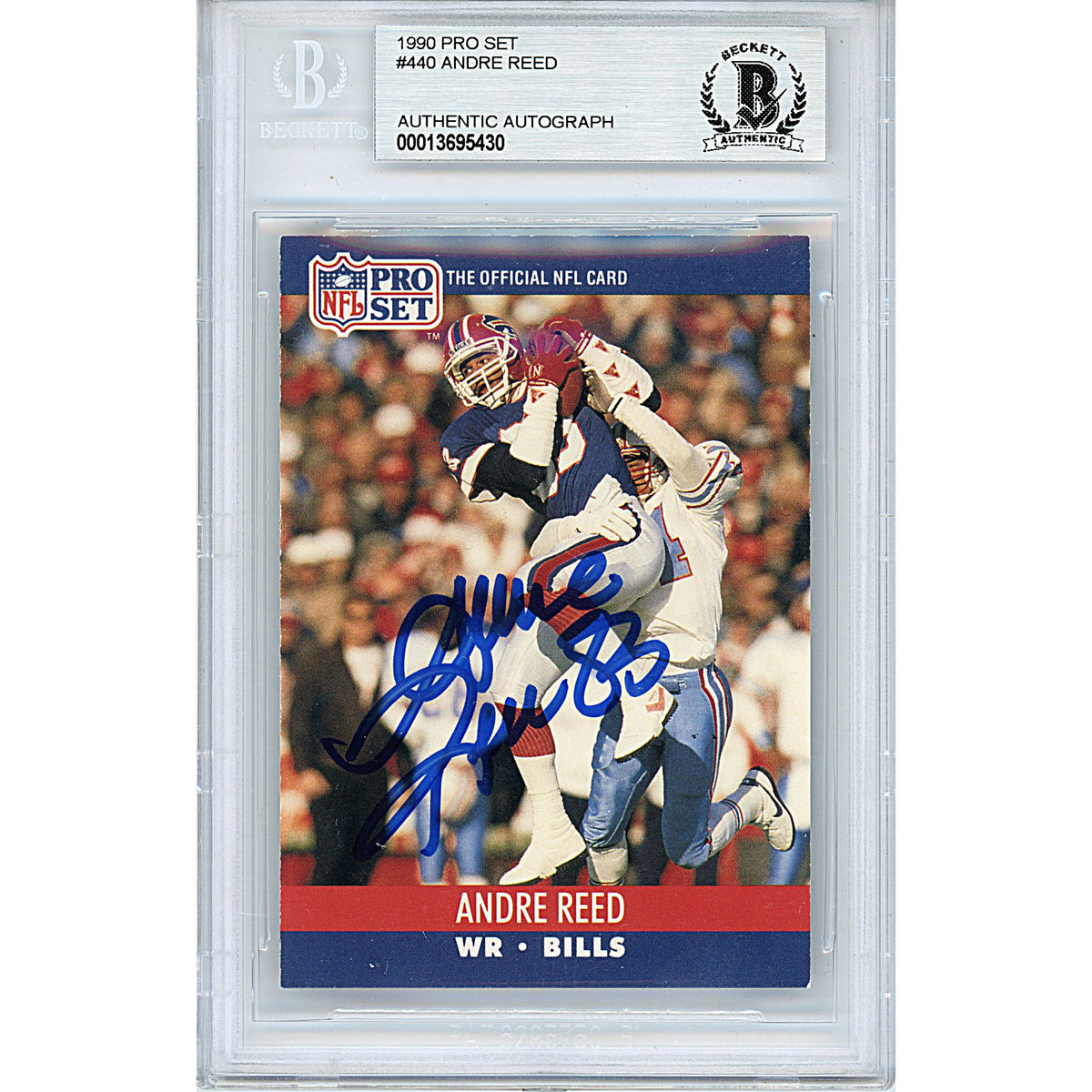 Andre Reed Pro Set Autographed Trading Card Beckett BGS