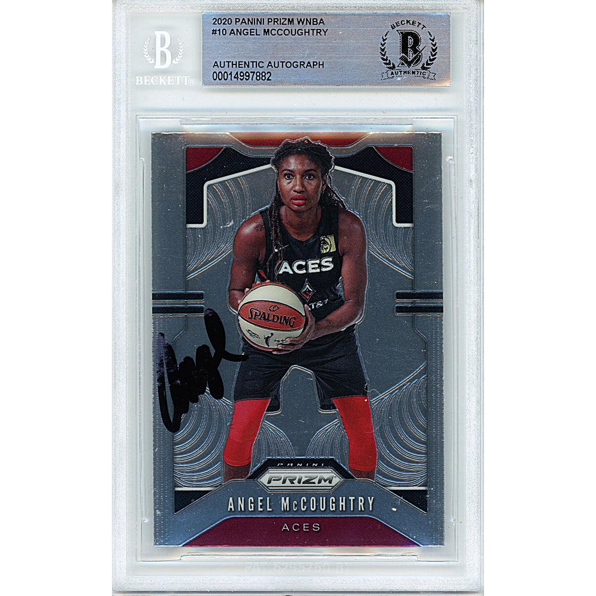 Angel Mccoughtry Panini Prizm Autographed Trading Card Beckett BGS