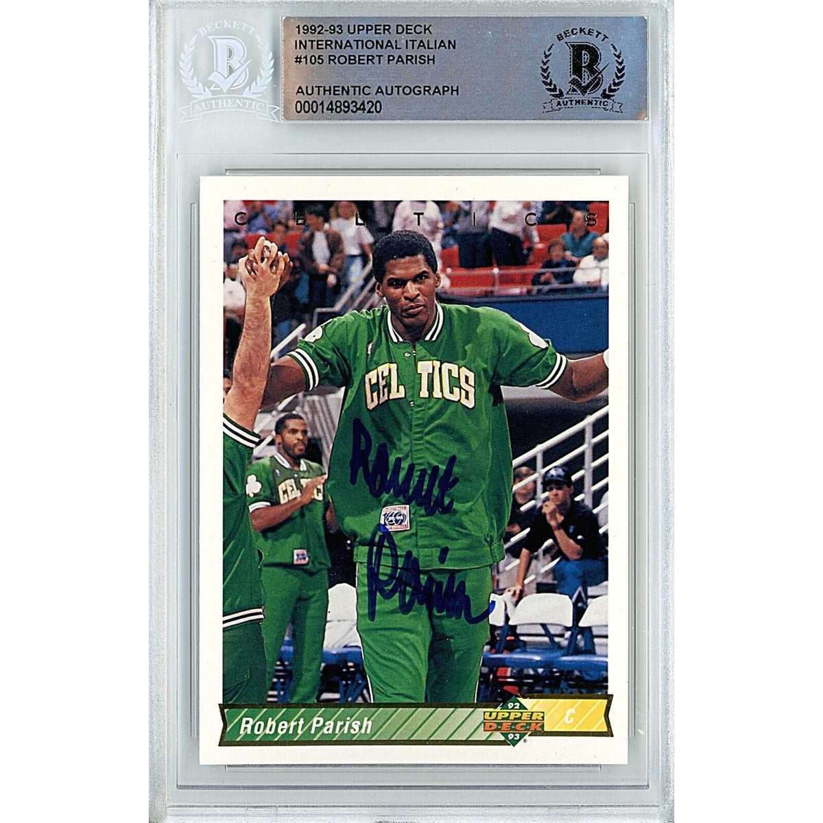 Robert Parish Boston Celtics Signed Autographed Trading Card Beckett BAS