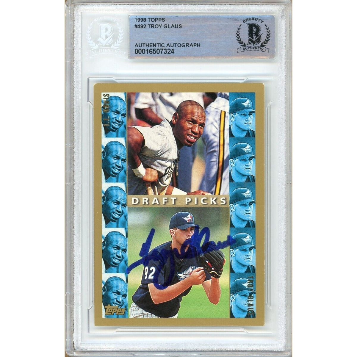 Troy Glaus Autographed Trading Card Beckett BAS