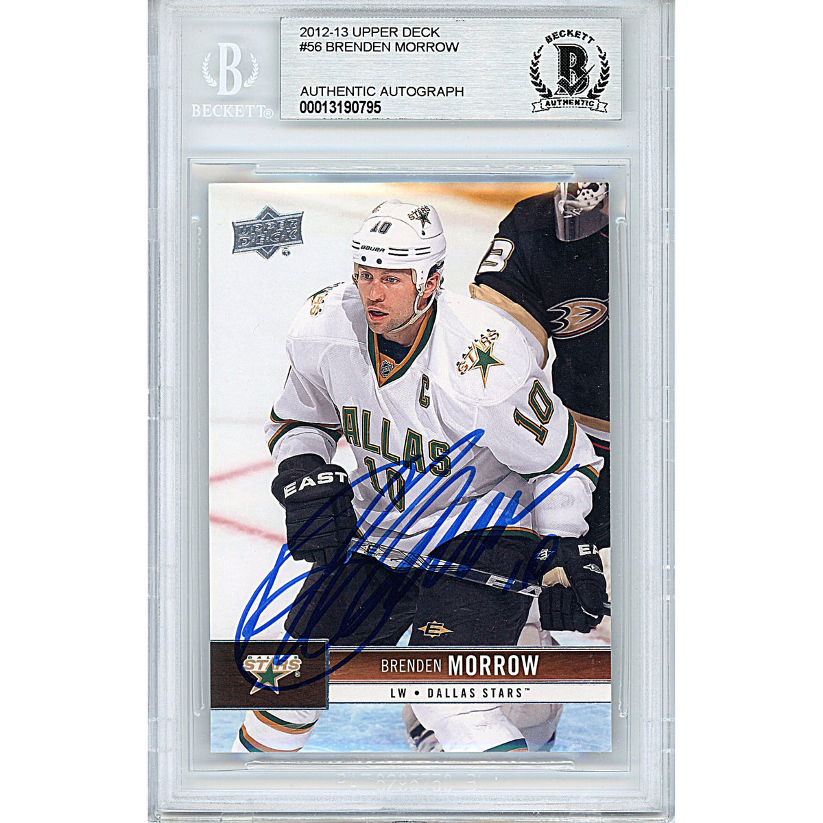 Brenden Morrow Upper Deck Autographed Trading Card Beckett BGS