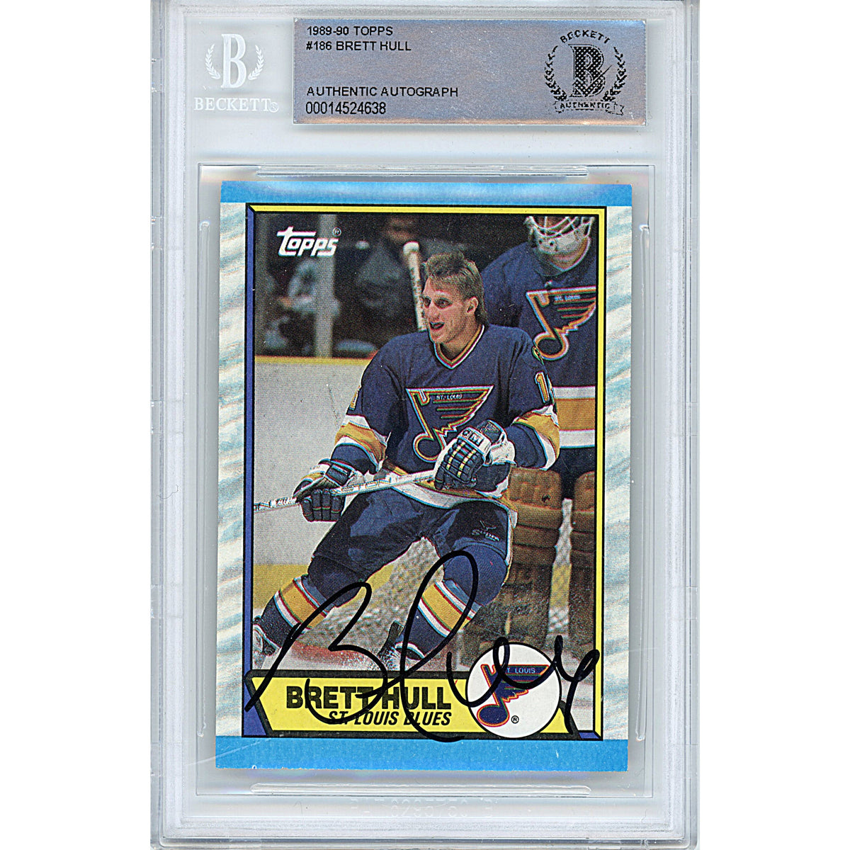 Brett Hull St Autographed Trading Card Beckett BAS