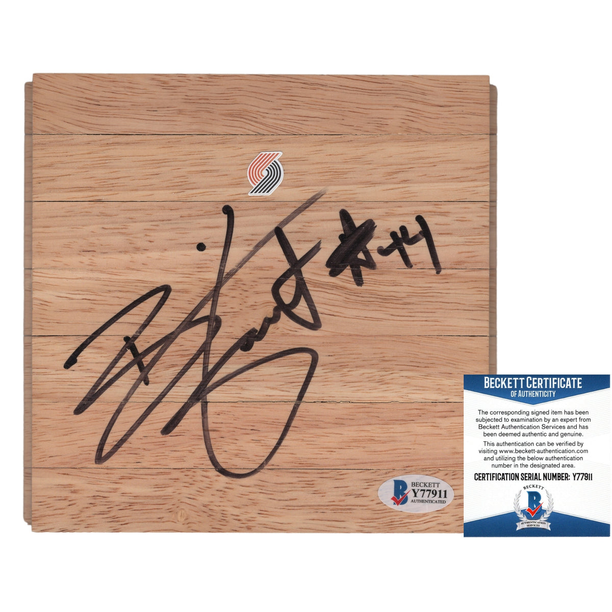 Brian Grant Portland Trail Blazers Autographed Jersey Beckett BAS